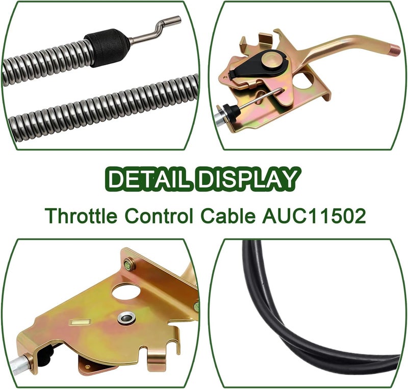 repustor Throttle Control Cable AUC11502 Compatible with John Deere Ztrak Z860A Z960M Z960R Z960A Z970A,AUC11502 Lawn Mowers Replacement Parts for John Deere - Image 2